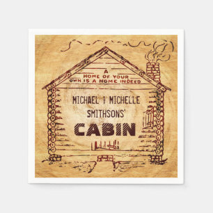 Serviette En Papier Bois personnalisé de Faux de cabine de rondin