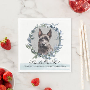Serviette En Papier Bois Sur Moi ! Chien mariage écossais Terrier