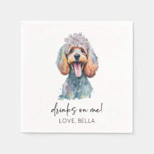 Serviette En Papier Bois Sur Moi ! Poodle chien Mariage animal de comp