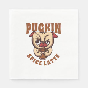 Serviette En Papier Boisson au Piment de Citrouille Pugkin Latte Café