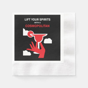 Serviette En Papier Boisson Cocktail Cosmopolite