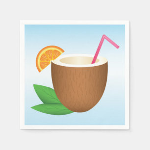Serviette En Papier Boisson de noix de coco tropicale
