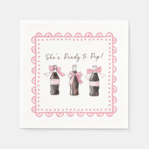Serviette En Papier Boisson gazeuse bébé rose prête à éclater