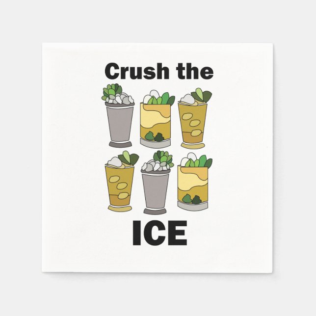 Serviette En Papier Boisson Mint Julep Écraser La Glace Fête (Devant)