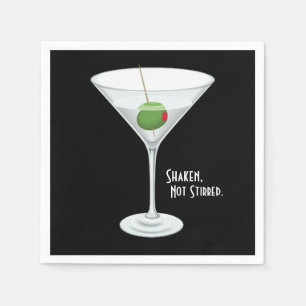 Serviette En Papier Boisson non remuée secouée de cocktail de martin