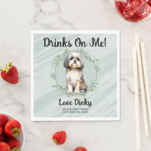 Serviette En Papier Boissons aux frais de la maison ! Photo de chien S