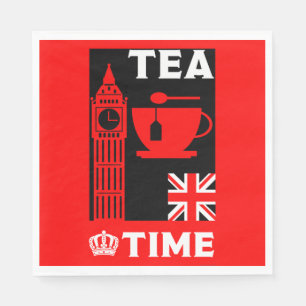 Serviette En Papier Boissons de thé britanniques classiques