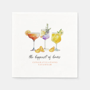 Serviette En Papier Boissons Fruitées Enterrement de Vie de Jeune Fill