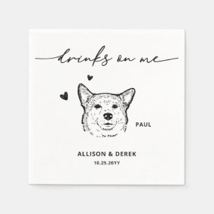 Serviette En Papier Boissons mignonnes sur moi Pet Dessin Chien Dessin