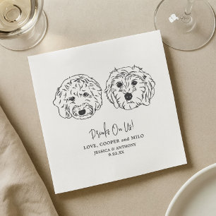 Serviette En Papier Boissons Offertes Animaux de Compagnie Dessin à la