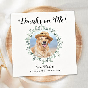 Serviette En Papier Boissons Offertes Bar Ouvert Photo d'Animaux Eucal
