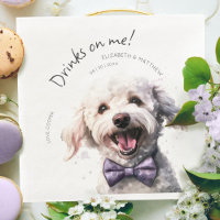 Boissons Offertes Eau de Poodle Aquarelle Chien Am