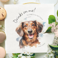 Boissons Offertes Par Moi Dachshund Aquarelle Amus