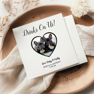 Serviette En Papier Boissons Offertes par Nous Simple Photo Mignonne C