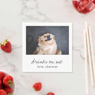 Serviette En Papier Boissons sont à Ma Chienne Photo Fun Mariage Moder
