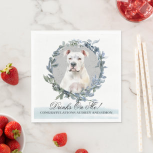 Serviette En Papier Boissons sont à mes frais ! Chien Dogo Argentino M