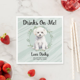 Serviette En Papier Boissons sont à mes frais ! Mariage de chien Bicho