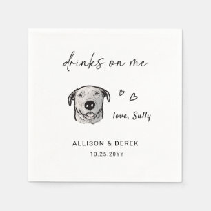 Serviette En Papier Boissons sur moi Moderne Cute Pet Artiste Chien