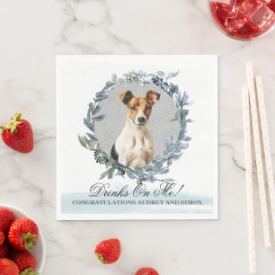 Serviette En Papier Boissons sur moi ! Smooth Fox Terrier Chien mariag