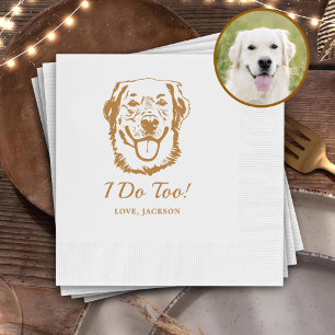 Serviette En Papier Boissons Sur Nous Animaux Personnalisés Mariage De