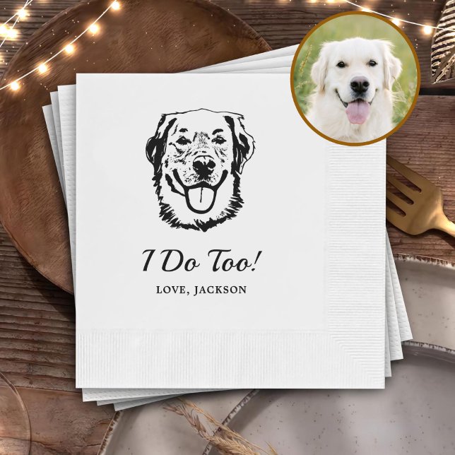 Serviette En Papier Boissons Sur Nous Animaux Personnalisés Mariage De (Créateur téléchargé)