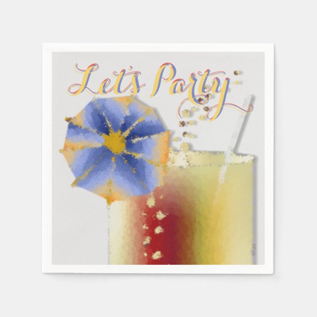 Serviette En Papier Boissons tropicales (Devant)