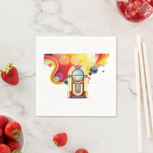 Serviette En Papier Boîte à juke Papier de musique