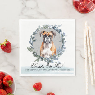 Serviette En Papier Boîte de chien de boxeur de boissons sur moi Maria