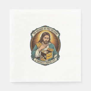 Serviette En Papier Boîte en carton Jésus Papier Coupé Doigt Douleur H