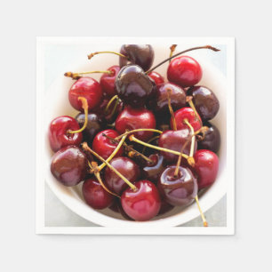 Serviette En Papier bol de cerises