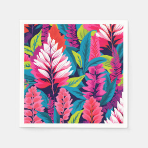Serviette En Papier Bold Astilbe Floral Pop Art Motif