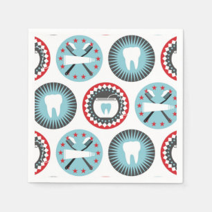 Serviette En Papier Bold Dentistry Pattern
