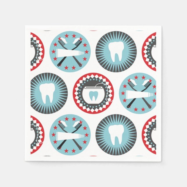 Serviette En Papier Bold Dentistry Pattern (Devant)