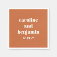 Bold Terracotta Chic Mariage moderne Personnalisé