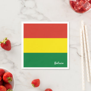 Serviette En Papier Bolivie & mode de fête du drapeau bolivien / fans