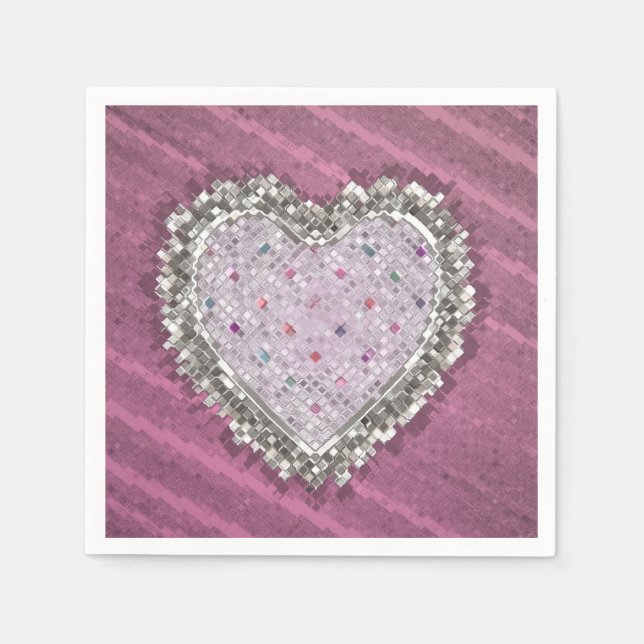 Serviette En Papier Bon Amour Charme (Devant)