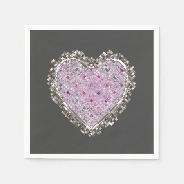 Serviette En Papier Bon Amour Charme (Devant)