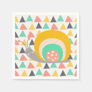 Serviette En Papier Bon escargot sur les triangles