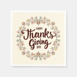 Serviette En Papier Bon thanksgiving