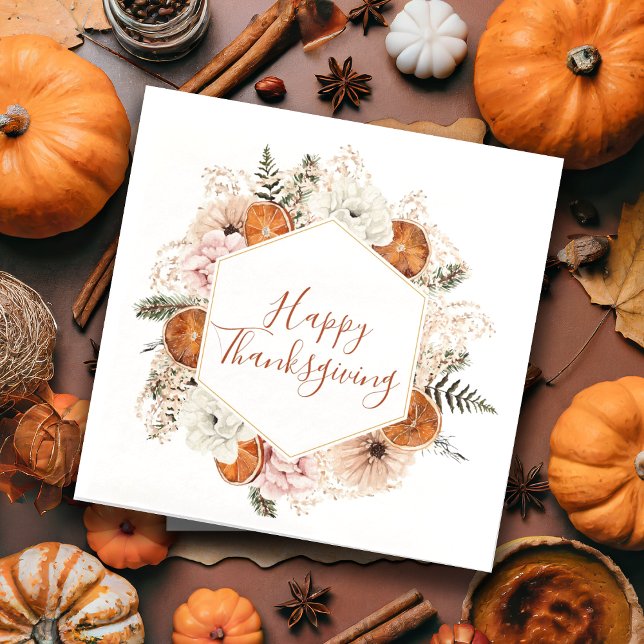 Serviette En Papier Bon thanksgiving Automne Citrus Pine (Créateur téléchargé)