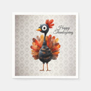 Serviette En Papier Bon thanksgiving mignon Bébé coloré Turquie