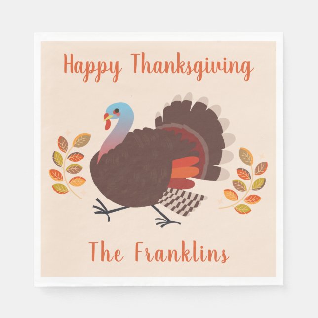 Serviette En Papier Bon thanksgiving turc (Devant)