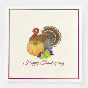 Serviette En Papier Bon thanksgiving Turquie Parti des raisins Citroui