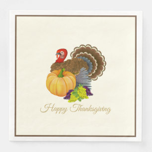 Serviette En Papier Bon thanksgiving Turquie Parti des raisins Citroui