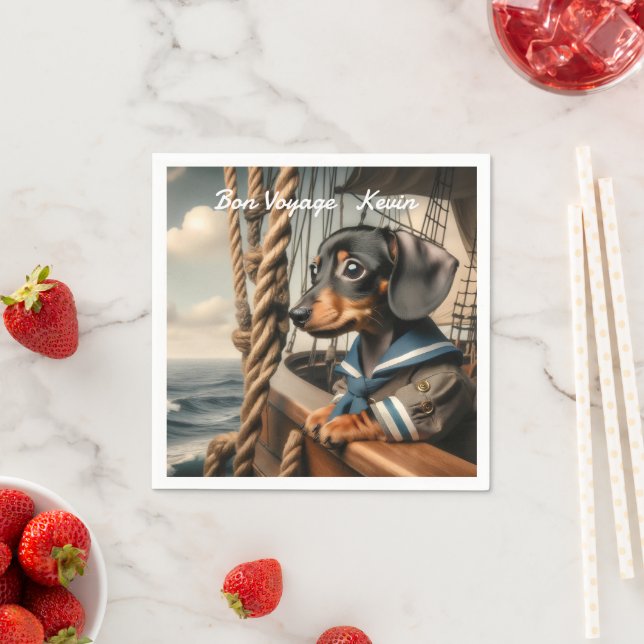 SERVIETTE EN PAPIER BON VOYAGE  (En situation)