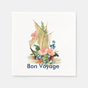 Serviette En Papier Bon Voyage Party, Oriental Junk Sailboat