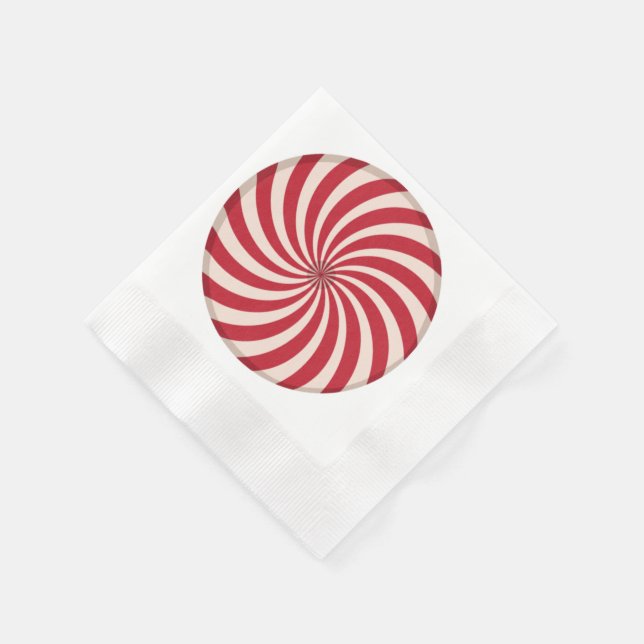Serviette En Papier Bonbon à la menthe poivrée (Coin)