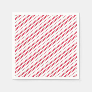 Serviette En Papier Bonbon de Noël à la menthe poivrée rayures en cann
