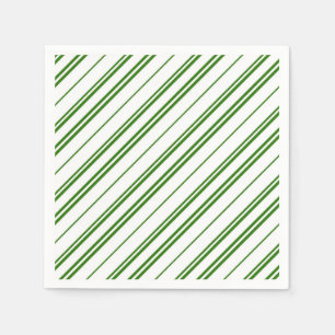 Serviette En Papier Bonbons à la menthe verte rayures de Noël