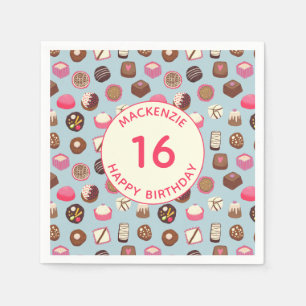 Serviette En Papier Bonbons au chocolat personnalisé confiserie Annive